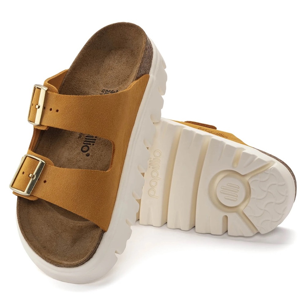 Birkenstock Papillio- Apricot Chunky Arizona sandals. Size 38, NWT